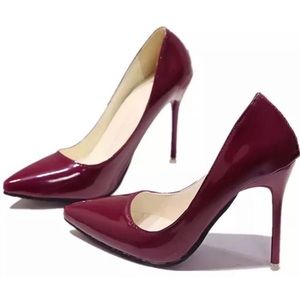 New Arrival!!! Wine red women pointy pumps